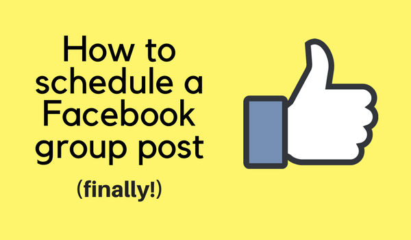 How to schedule a Facebook group post